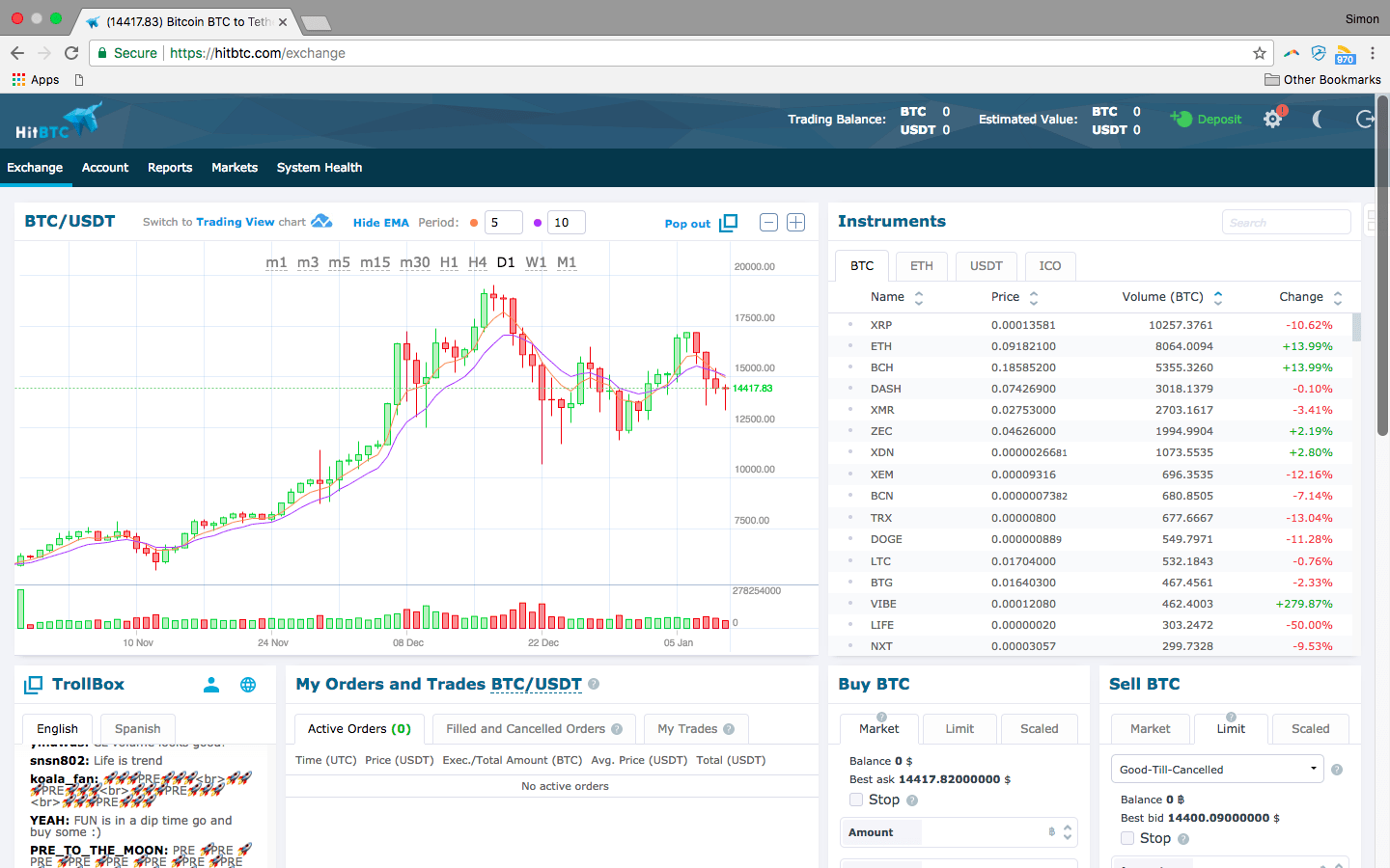 what is the min buy in eth to buy hitbtc