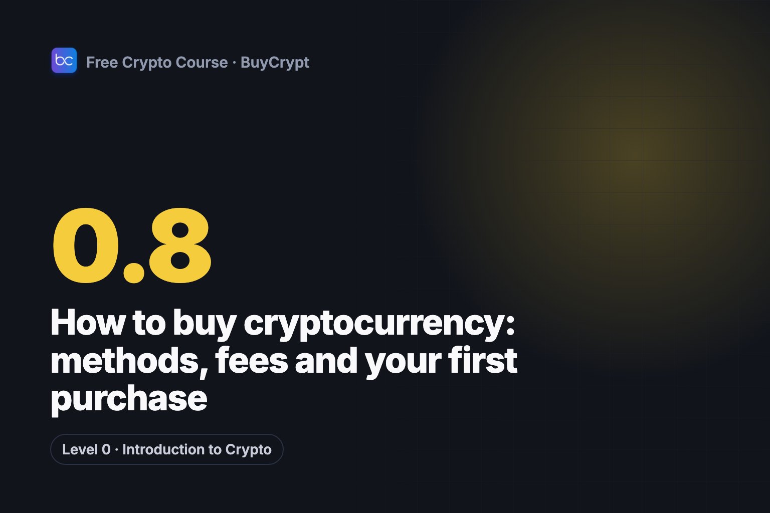 How to buy cryptocurrency: methods, fees and your first purchase
