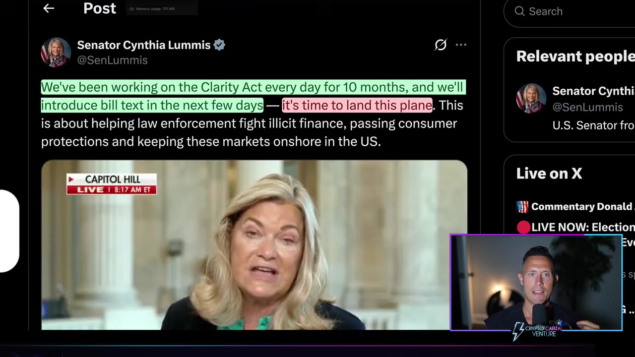 Clarity Act в Сенате: когда рассмотрят новый криптозакон