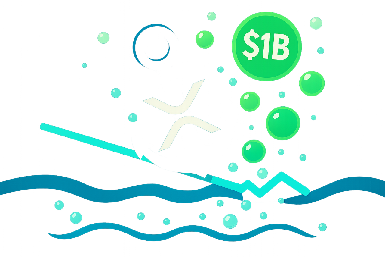 XRP ETF: $1 миллиард вливаний не двинул цену — причины