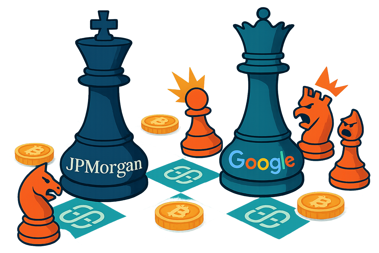 JP Morgan и Google: доминирование в криптоиндустрии под угрозой