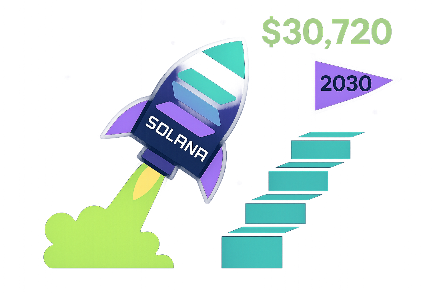 Solana может достичь $30 720 к 2030 — прогноз Altcoin Daily