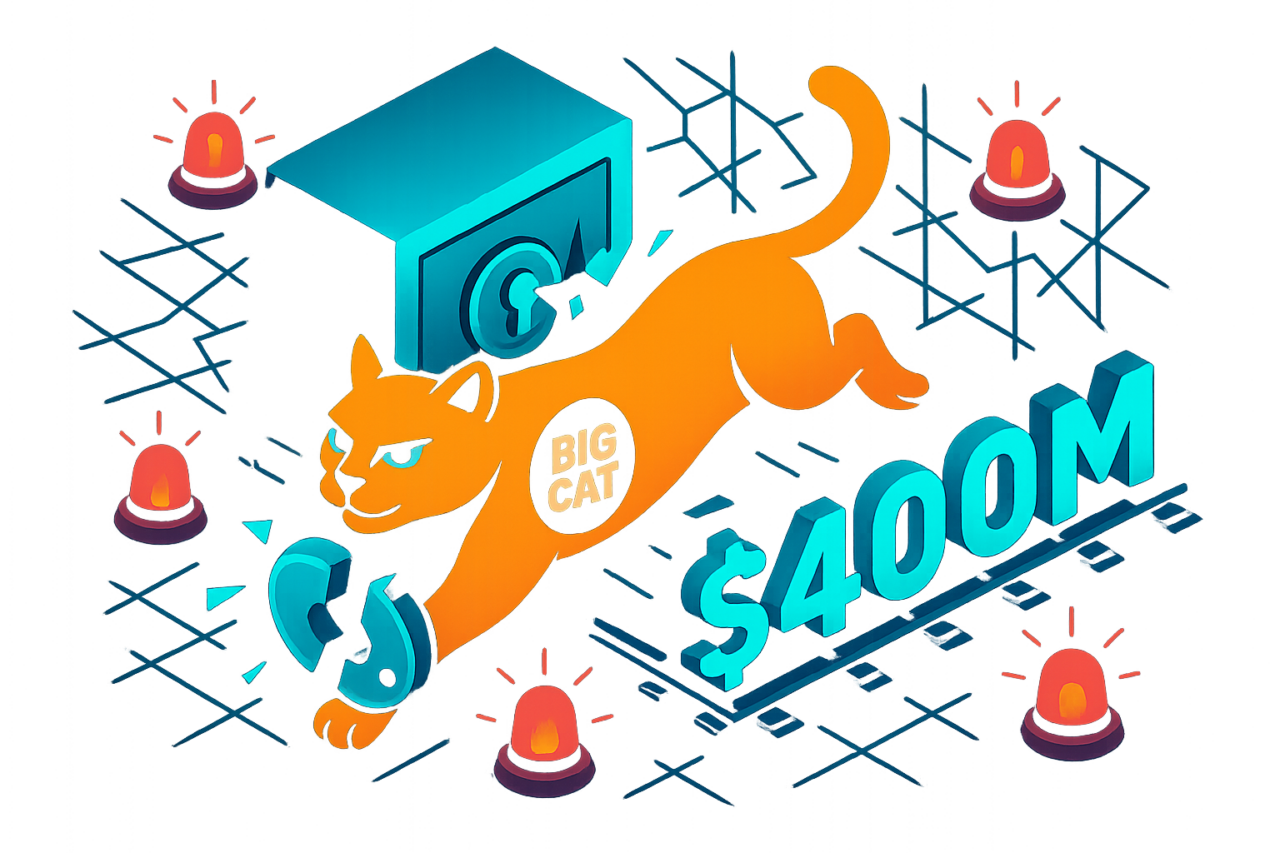 Big Cat exchange: 400 миллионов долларов похищено в результате взлома