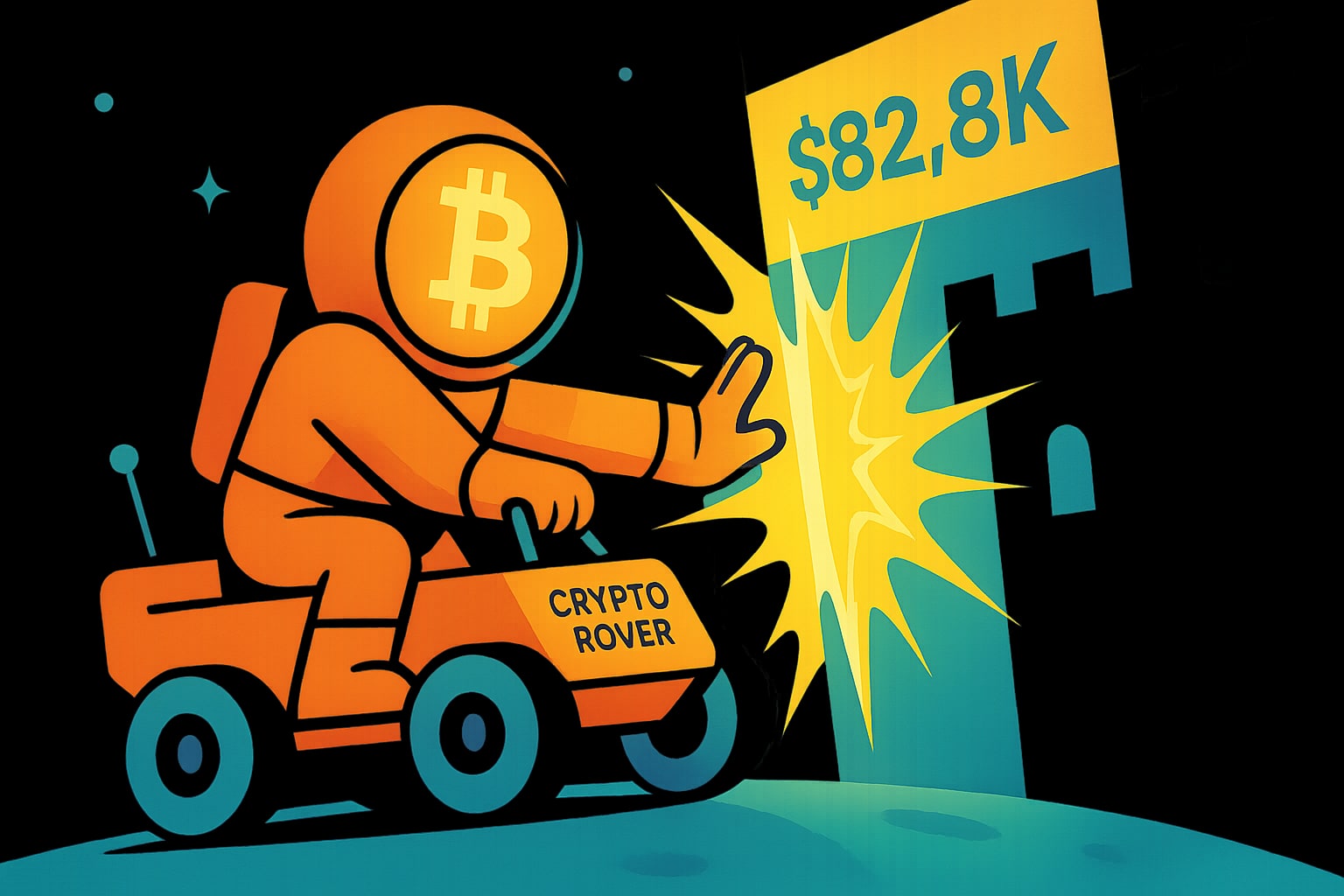 Биткоин сопротивление 82.8k: прогноз Crypto Rover