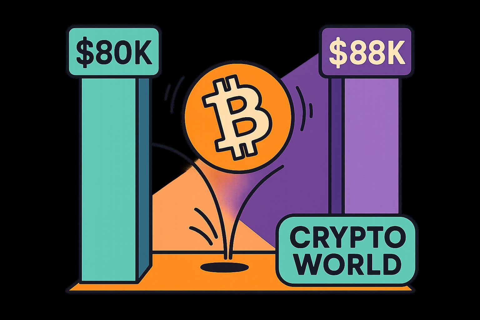 Bitcoin в диапазоне $80,000–$88,000: прогноз эксперта Crypto World