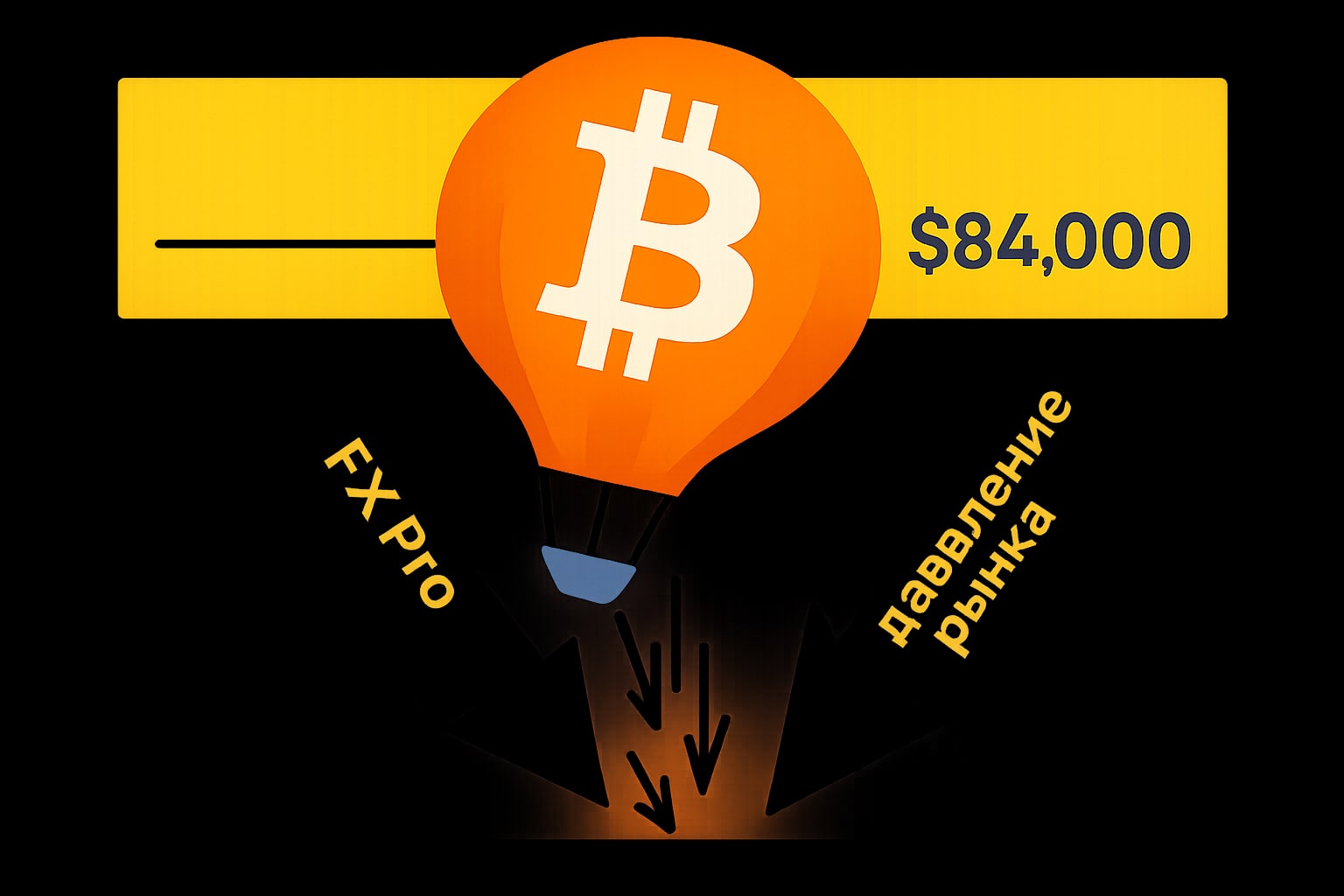 Bitcoin ниже $84,000: прогнозы FX Pro, причины падения