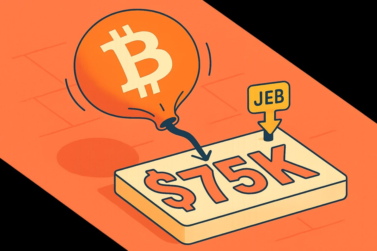 Bitcoin может упасть до $75,000 — мнение трейдера Джеба МакФи