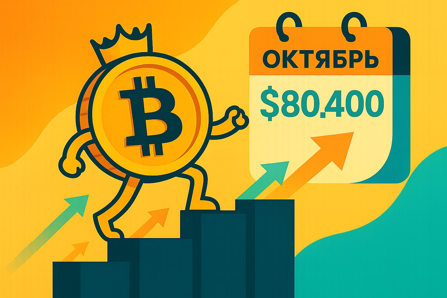Bitcoin прогноз Krown: биткоин к $80 400 в октябре