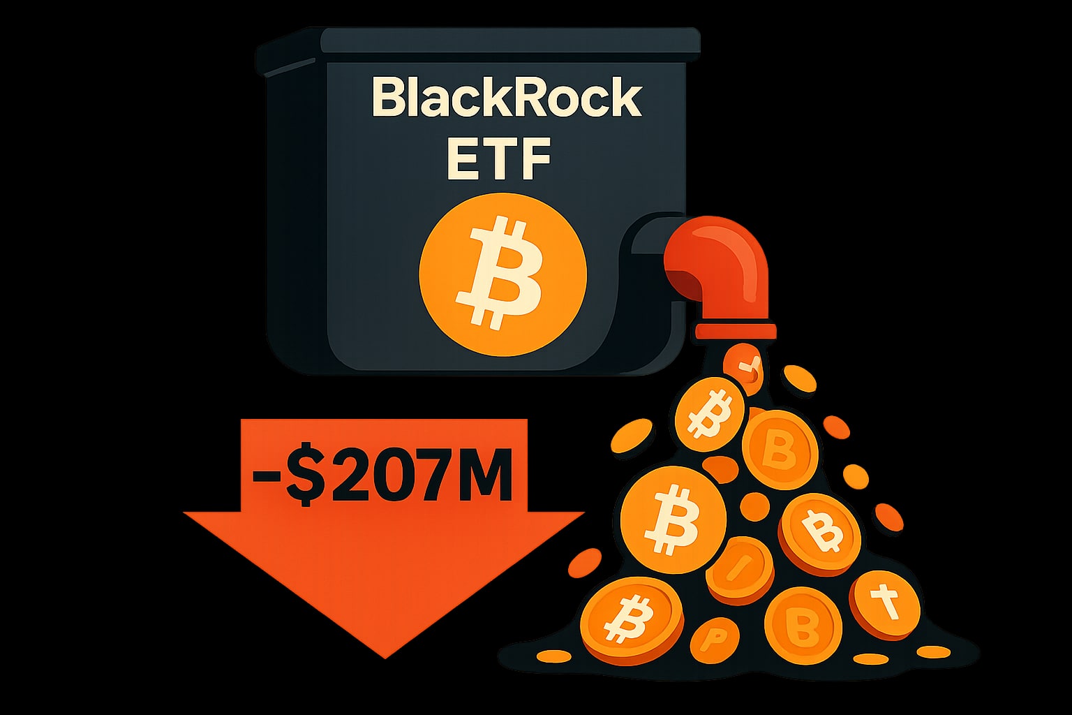 Bitcoin ETF фиксируют отток — BlackRock продаёт BTC на $207 млн