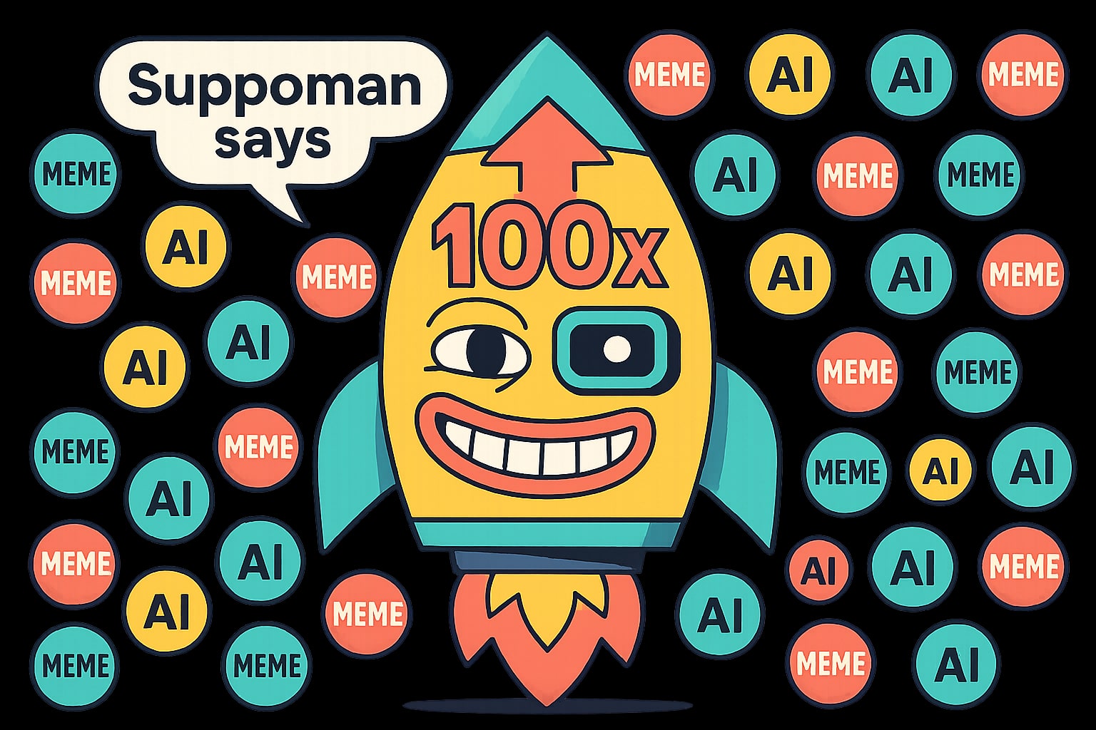25 мем- и AI-токенов с потенциалом 100x — мнение Suppoman