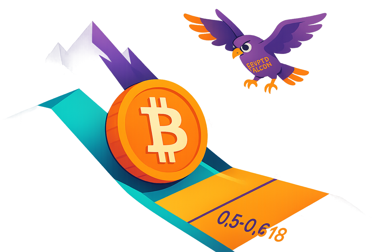 Коррекция биткоина до зоны 0.5-0.618: прогноз Crypto Falcon