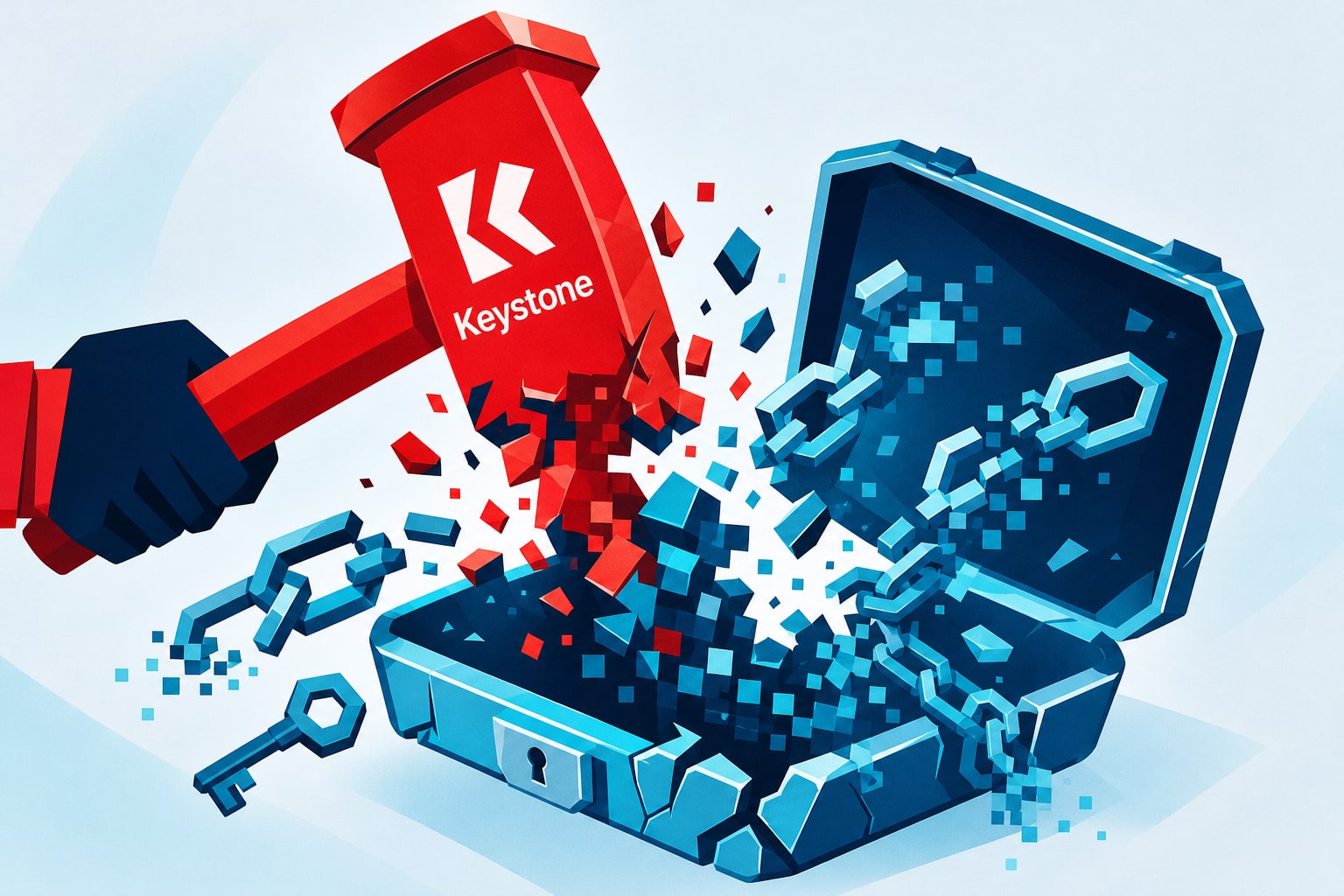 Keystone уничтожает аппаратные кошельки после утечки ключа