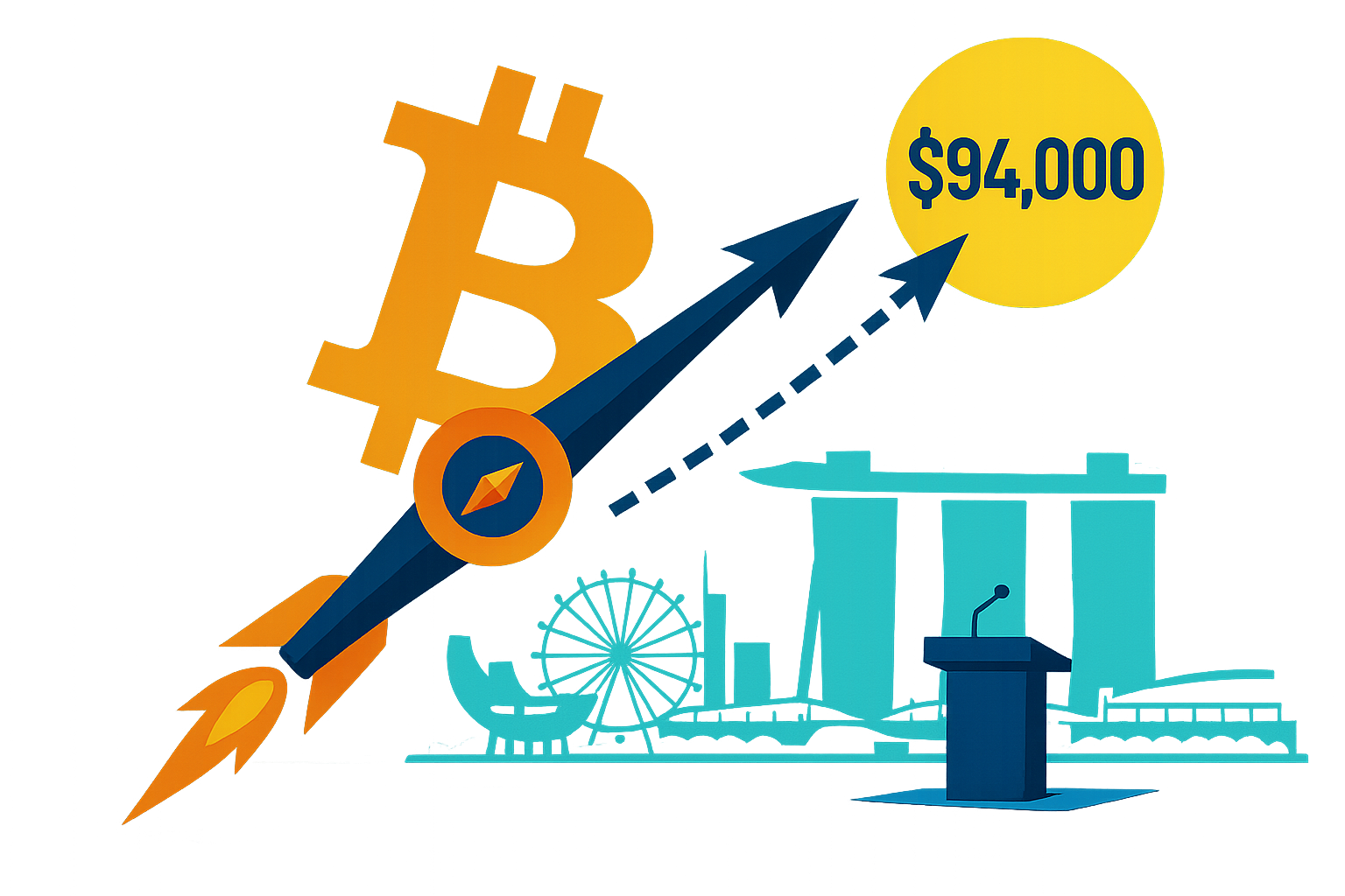 Bitcoin нацелился на $94,000: прогноз с конференции в Сингапуре