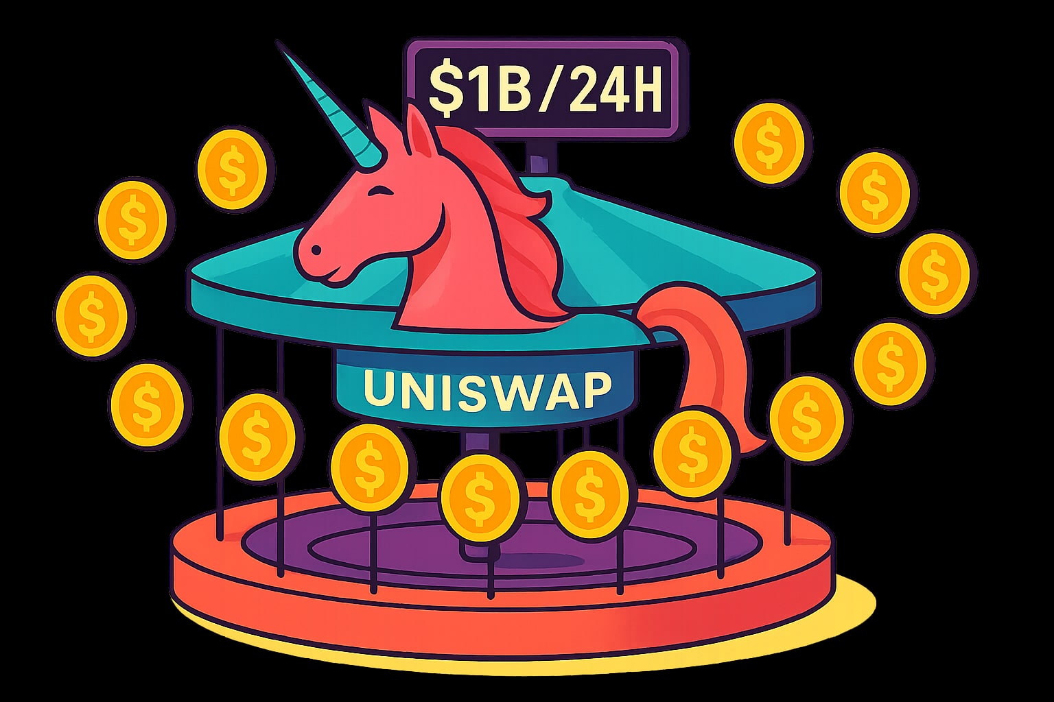 Uniswap обрабатывает более миллиарда долларов в сутки — рекорд