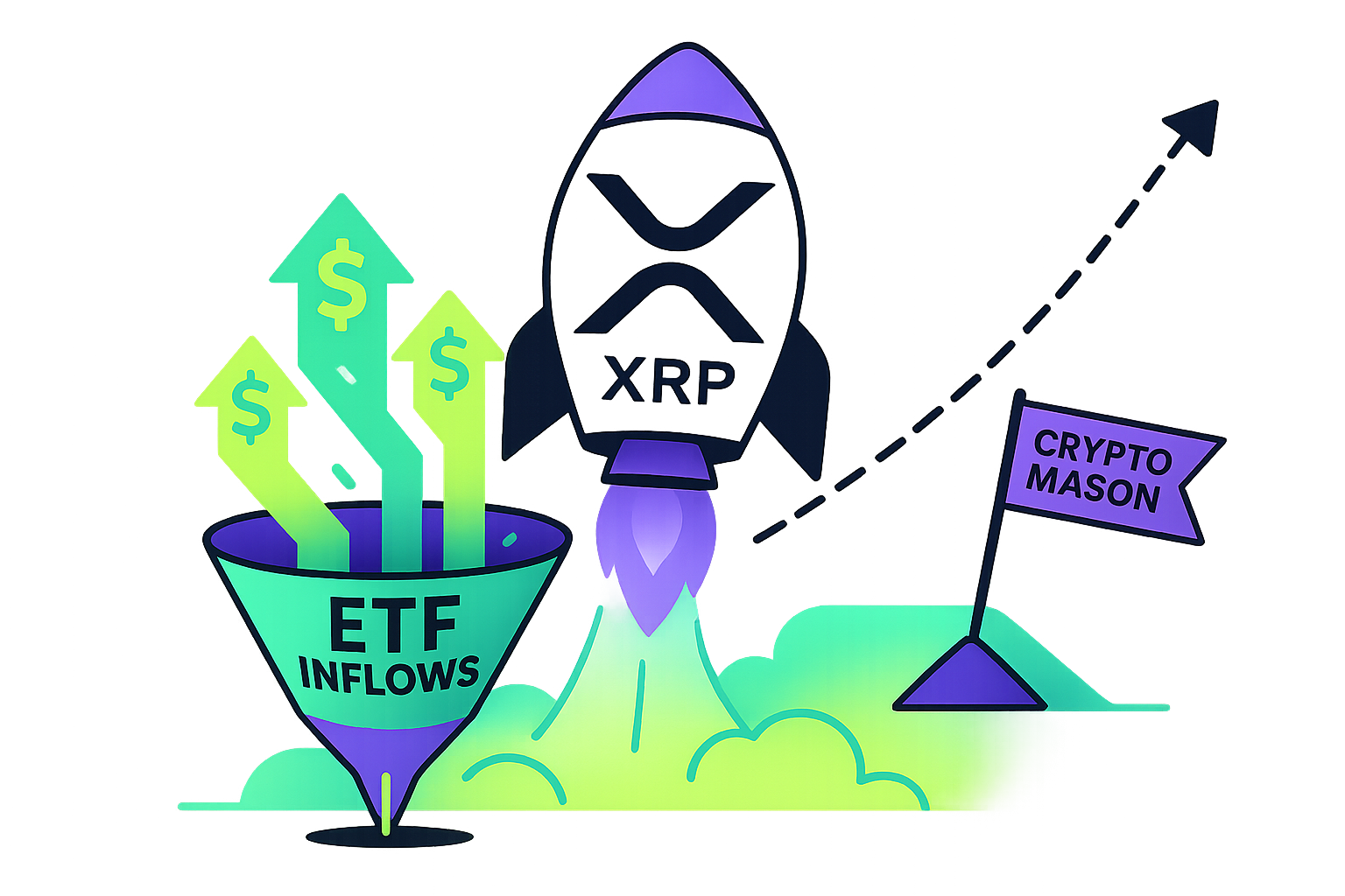 XRP ETF inflows: прогноз роста по версии Crypto Mason