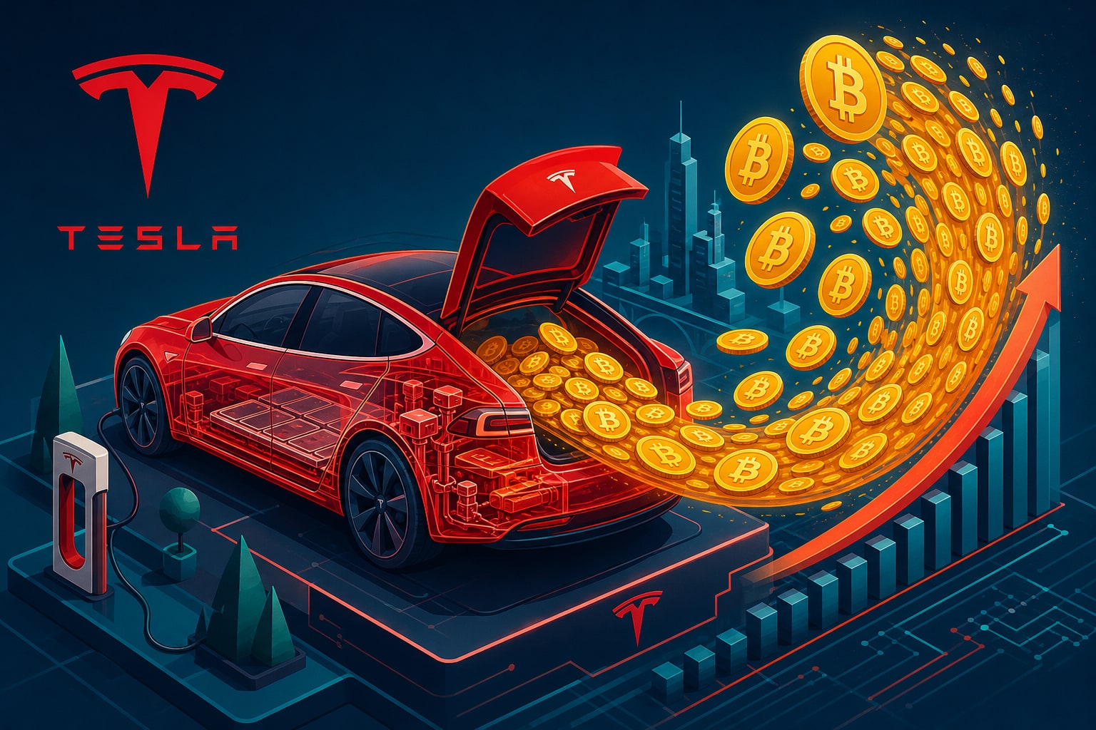 Прибыль Tesla от биткоина: почти 30% квартального дохода