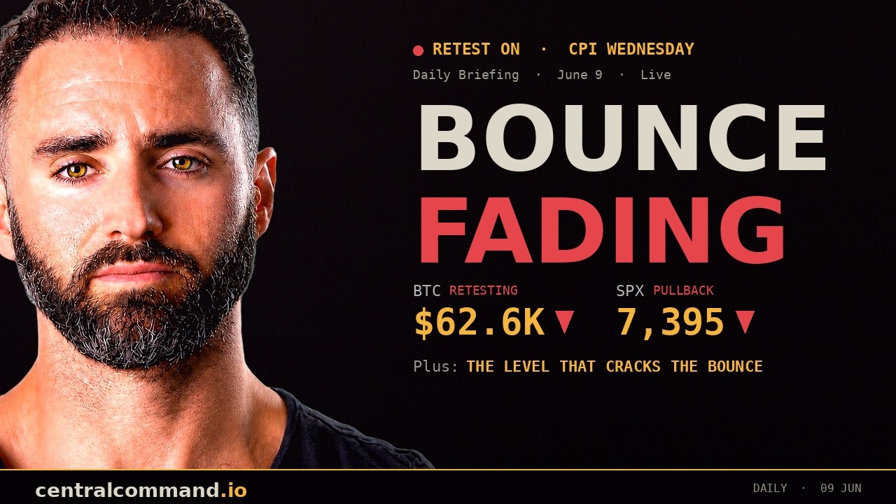 “Bitcoin's Bounce Fading — Retest On.” — Krown (YouTube, 9 Jun 2026)